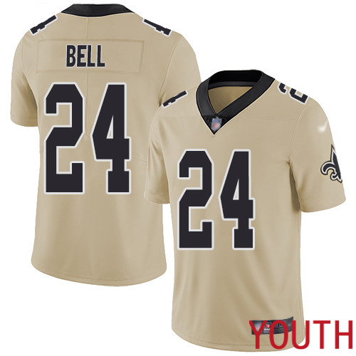 New Orleans Saints Limited Gold Youth Vonn Bell Jersey NFL Football #24 Inverted Legend Jersey->women nfl jersey->Women Jersey